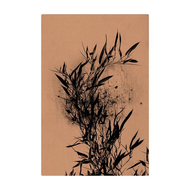 Tapete de cortiça Graphical Plant World - Black Bamboo