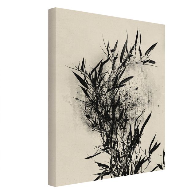 Telas decorativas flores Graphical Plant World - Black Bamboo
