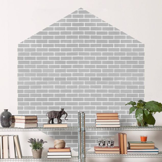 Papel de parede tijolo Gray Brick Wall