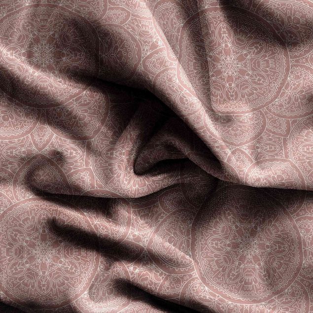 Cortinas por medida Large Mandala Pattern In Antique Pink