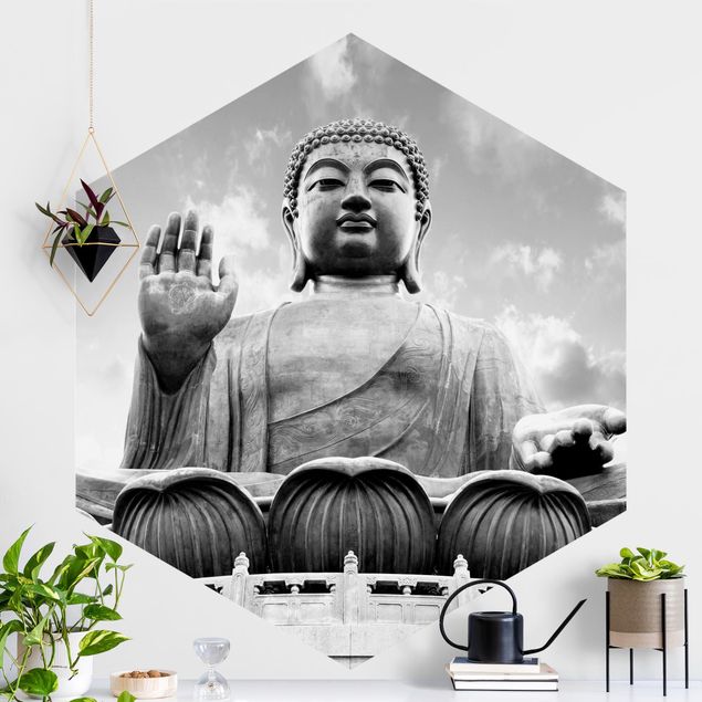 decoraçao para parede de cozinha Big Buddha Black And White