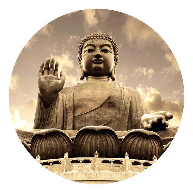 Papel de parede zen Big Buddha Sepia