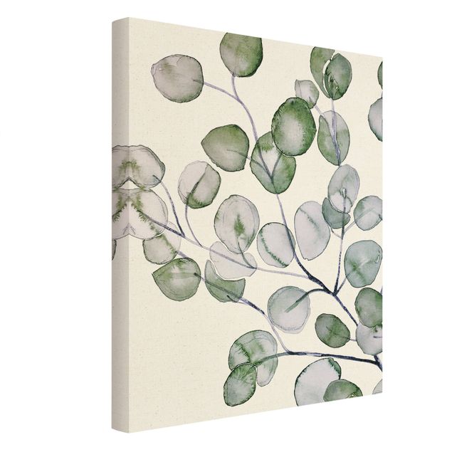 quadros para parede Green Watercolour Eucalyptus Branch