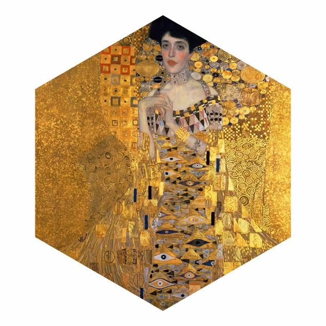 Papel de parede hexagonal Gustav Klimt - Portrait Of Adele Bloch-Bauer I