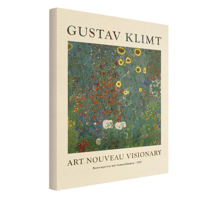 Telas decorativas flores Gustav Klimt - Farmer's Garden With Sunflowers - Museum Edition