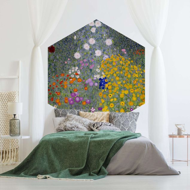 papel de parede moderno Gustav Klimt - Cottage Garden