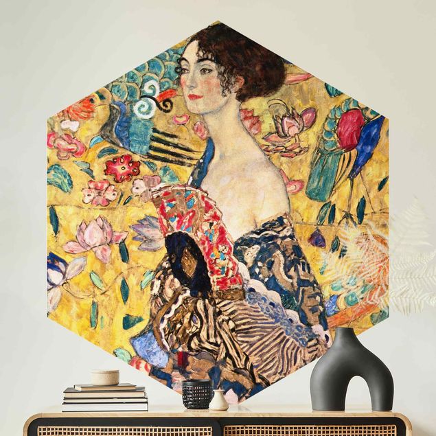 decoraçoes cozinha Gustav Klimt - Lady With Fan