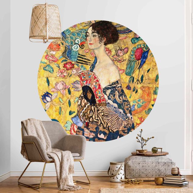 decoraçao cozinha Gustav Klimt - Lady With Fan