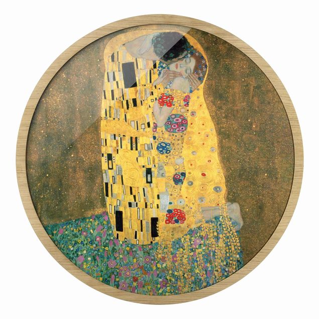quadros decorativos para sala modernos Gustav Klimt - The Kiss