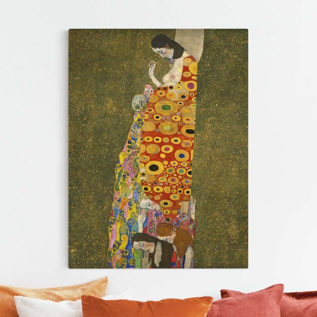 Quadros movimento artístico Art Déco Gustav Klimt - Hope II