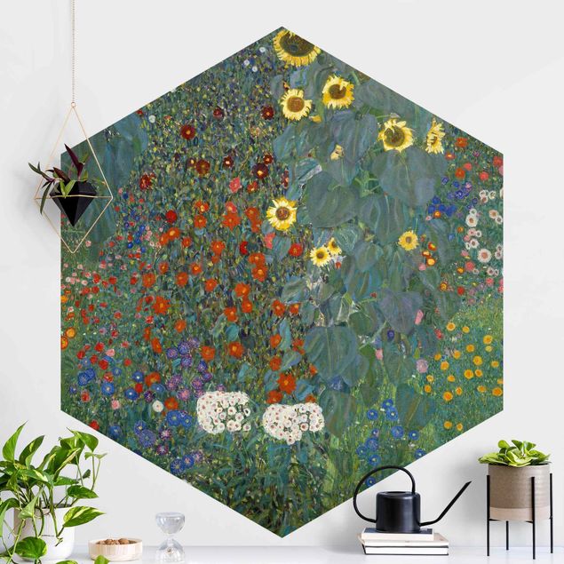 Quadros movimento artístico Art Déco Gustav Klimt - Garden Sunflowers