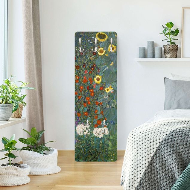 Cabides de parede flores Gustav Klimt - Garden Sunflowers