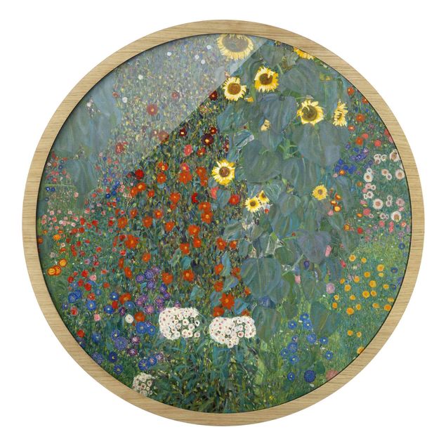 Quadros famosos Gustav Klimt - Garden Sunflowers