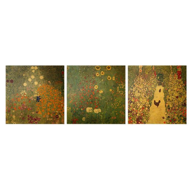 Quadros florais Gustav Klimt - In The Garden