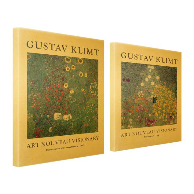 quadro decorativo verde Gustav Klimt - Farmer's Garden - Museum Edition