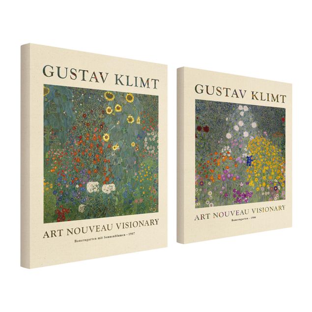 quadro decorativo verde Gustav Klimt - Farmer's Garden - Museum Edition