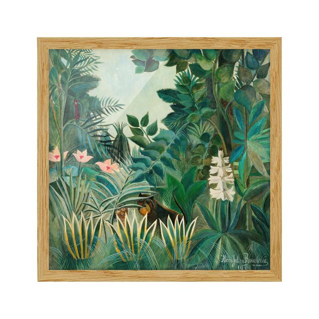 Quadros selva Henri Rousseau - The Equatorial Jungle