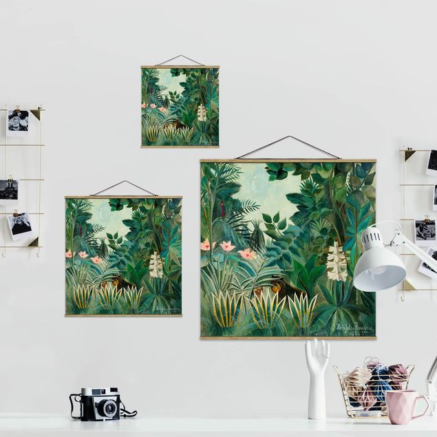 quadros flores Henri Rousseau - The Equatorial Jungle