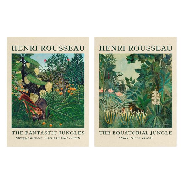 quadros de paisagens Henri Rousseau - Museum Edition The Equatorial Jungle
