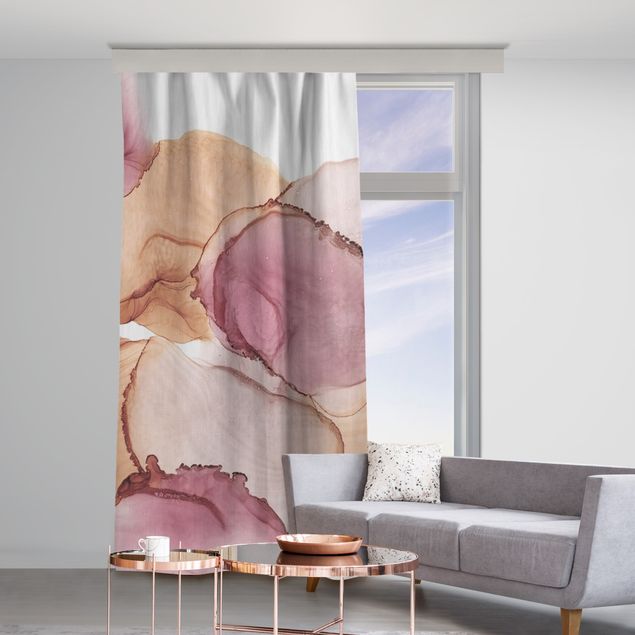 Cortinas modernas Autumn Vibes In Purple And Copper