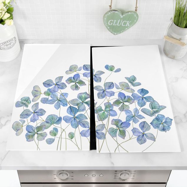 decoraçao cozinha Blue Hydrangea Flowers