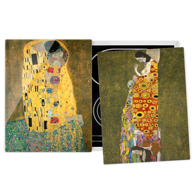 Quadros movimento artístico Art Déco Gustav Klimt - Kiss And Hope