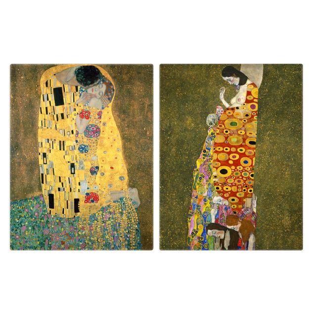 Tampa para fogão Gustav Klimt - Kiss And Hope