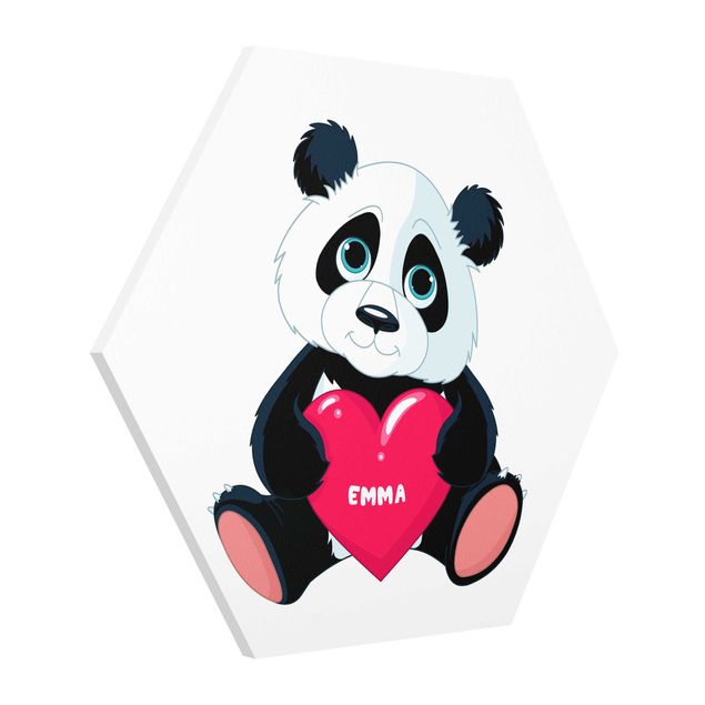 Quadros com frases Panda With Heart