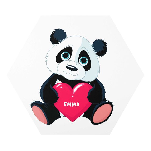 Quadros modernos Panda With Heart