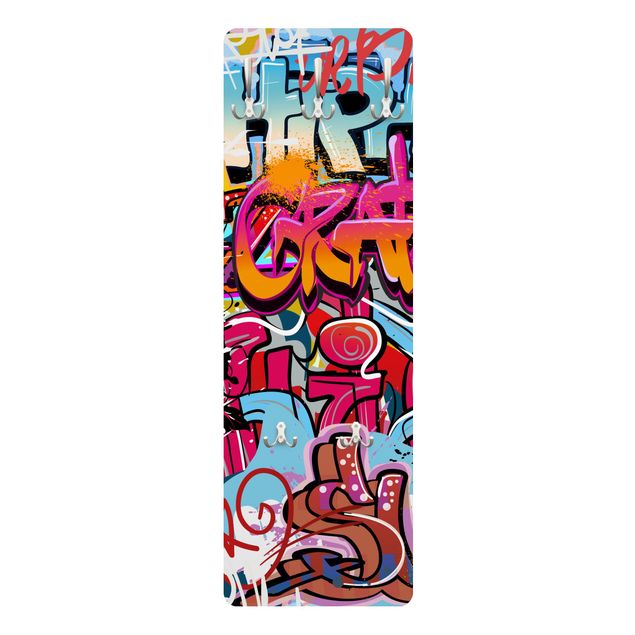 Cabide de parede Hip Hop Graffiti