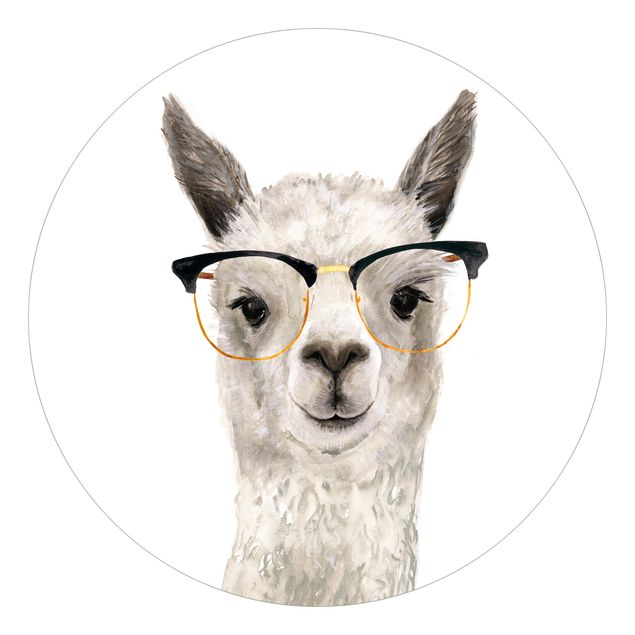 Papel de parede animais Hip Lama With Glasses I