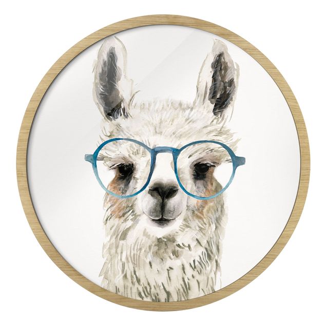 quadro azul Hip Lama With Glasses Ill