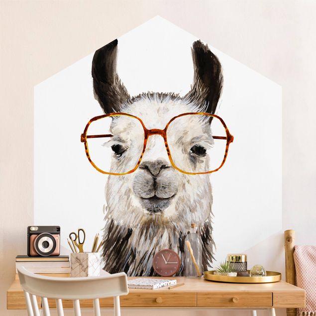 decoraçao para parede de cozinha Hip Lama With Glasses IV