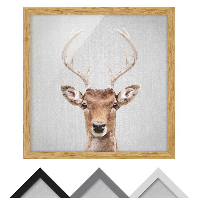 quadros preto e branco para decoração Deer Heinrich
