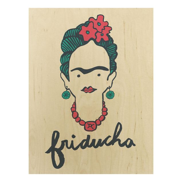 Quadros em madeira frases Frida Kahlo - Friducha