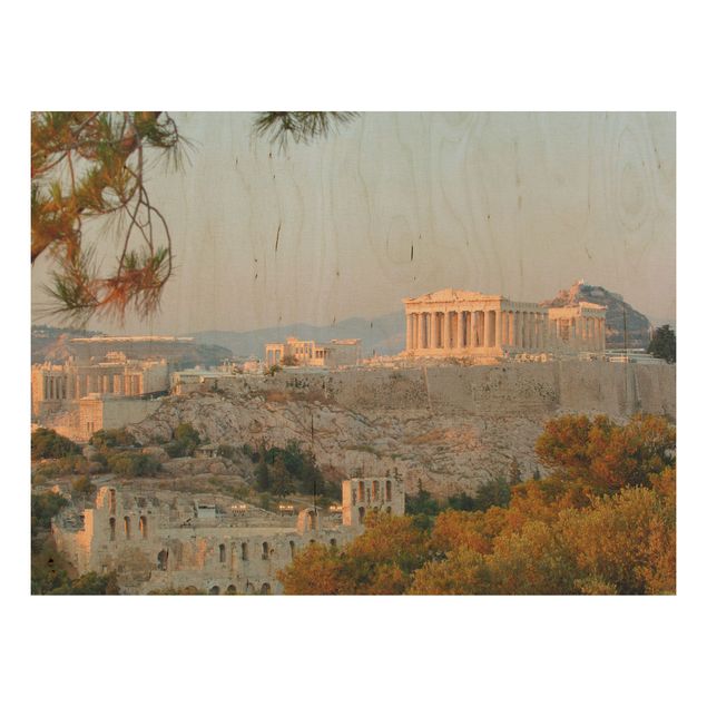 Quadros em madeira paisagens Acropolis