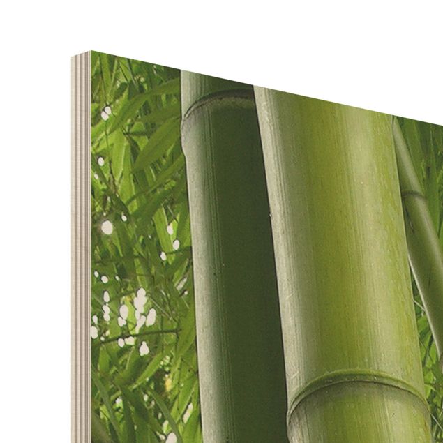 quadro de madeira para parede Bamboo Trees No.1