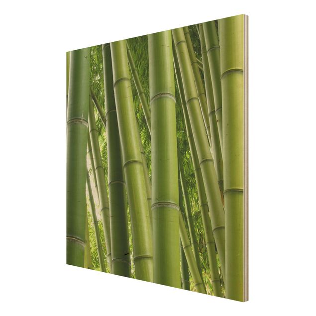 Quadros em madeira paisagens Bamboo Trees No.1