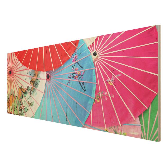 quadros em madeira para decoração The Chinese Parasols