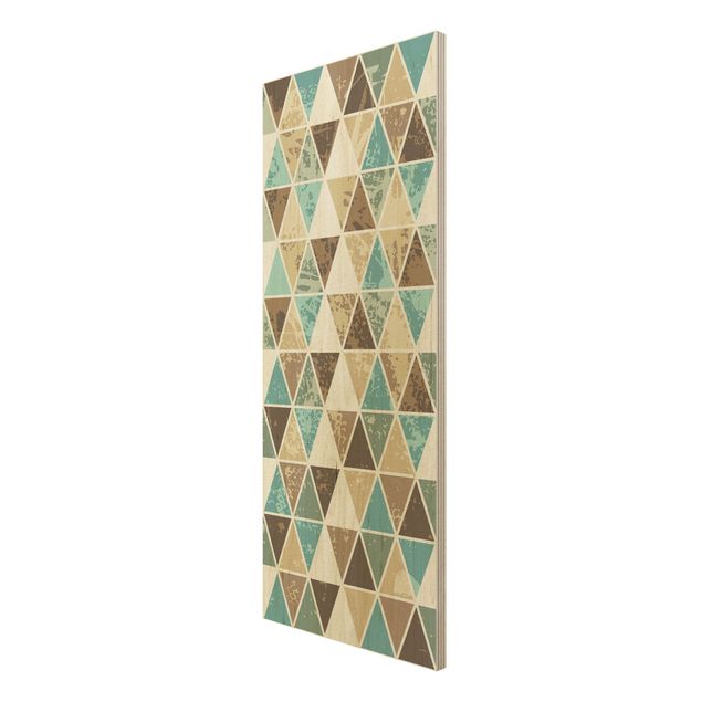 quadros em madeira para decoração Triangle Repeat Pattern