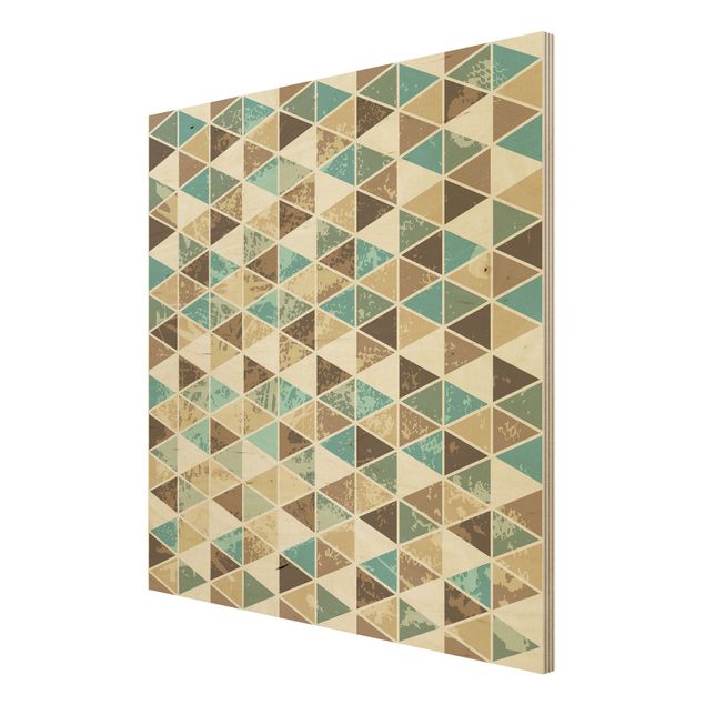 quadros em madeira para decoração Triangle Repeat Pattern