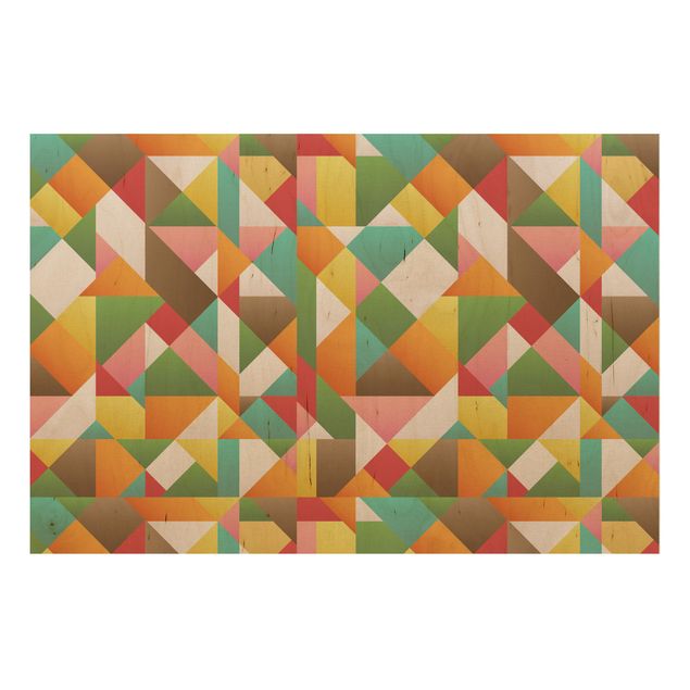 Quadros decorativos Triangles Pattern Design