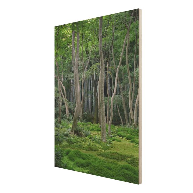 Quadros em madeira paisagens Japanese Forest
