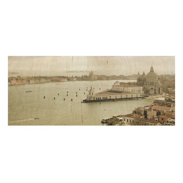 Quadros em madeira vintage Lagoon Of Venice