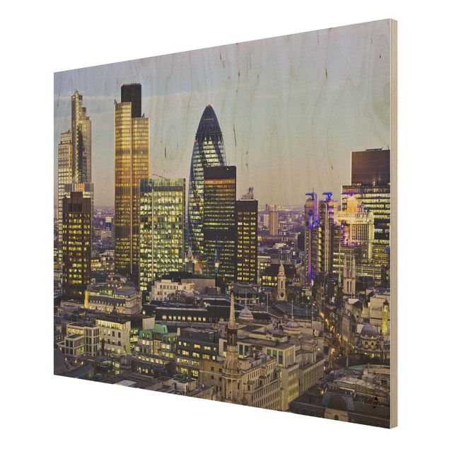 quadros em madeira para decoração London City