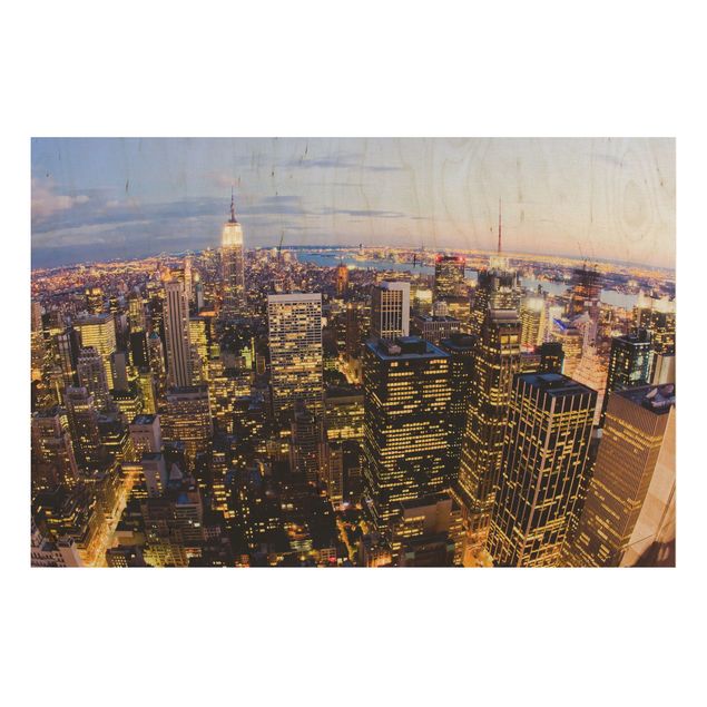 decoração quadros New York Skyline At Night