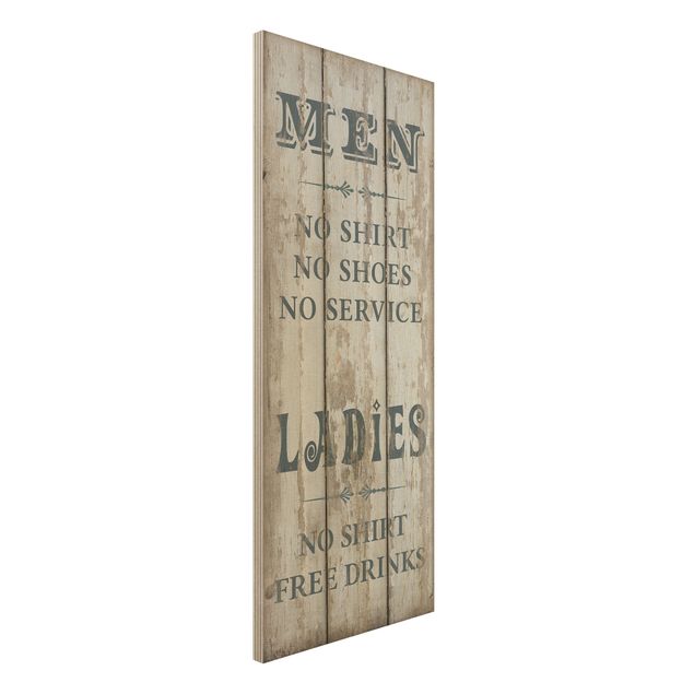 Quadros em madeira frases No.RS181 Men and Ladies
