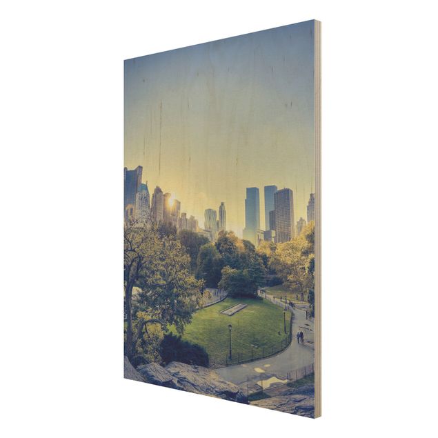quadro de madeira para parede Peaceful Central Park