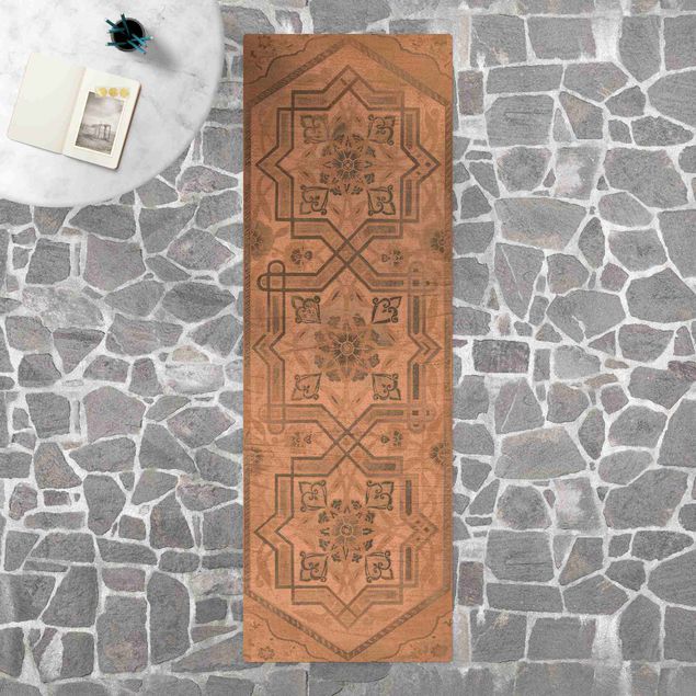 Tapete imitação persa Wood Panels Persian Vintage III