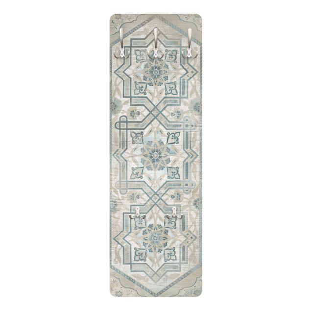 Cabide parede branco Wood Panels Persian Vintage III